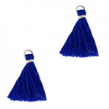 Quaste Ibiza Style 1.5cm Silver - princess blue